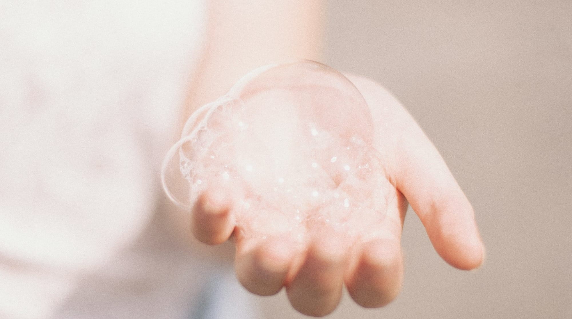 person holding bubbles